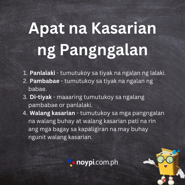 Apat na Kasarian ng Pangngalan