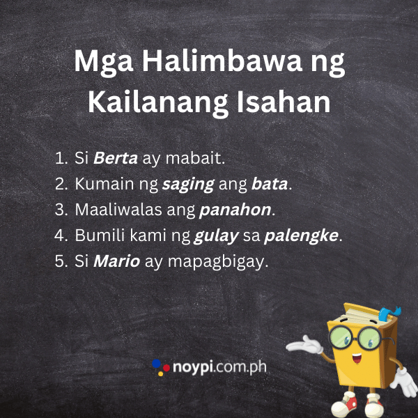 Mga Halimbawa ng Kailanang Isahan