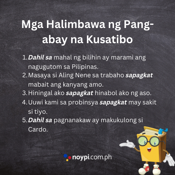 Mga Halimbawa ng Pang-abay na Kusatibo