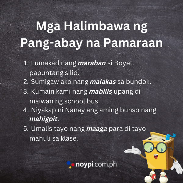Mga Halimbawa ng Pang-abay na Pamaraan