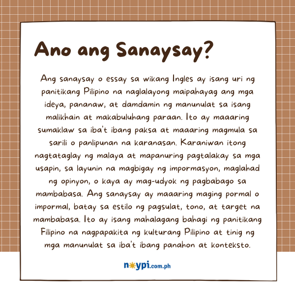 Ano ang Sanaysay