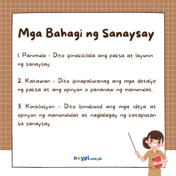 Mga Bahagi ng Sanaysay