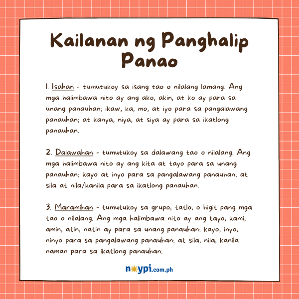 Kailanan ng Panghalip Panao