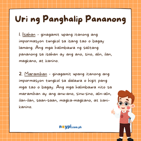 Uri ng Panghalip Pananong