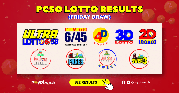 PCSO Lotto Result Friday Draw