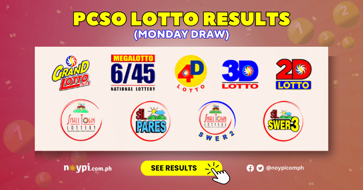 PCSO Lotto Result Monday Draw