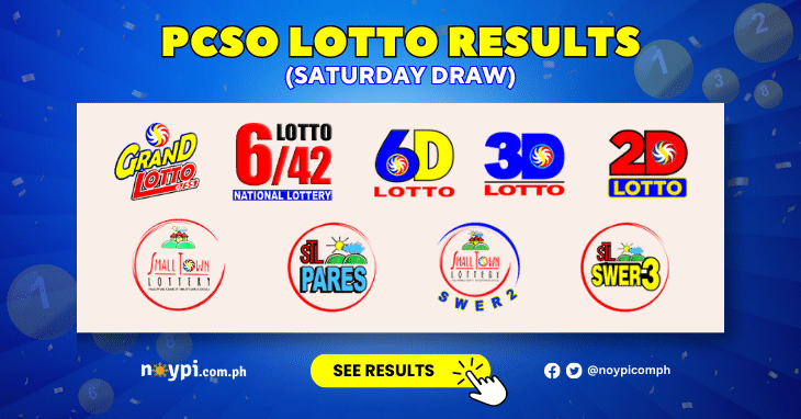 PCSO Lotto Result Saturday Draw