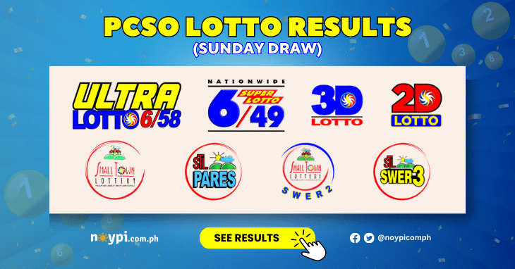 PCSO Lotto Result Sunday Draw