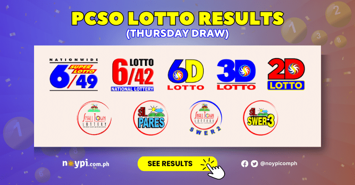 PCSO Lotto Result Thursday Draw