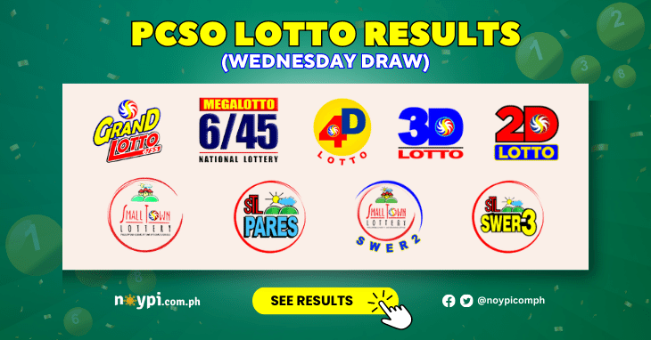 PCSO Lotto Result Wednesday Draw