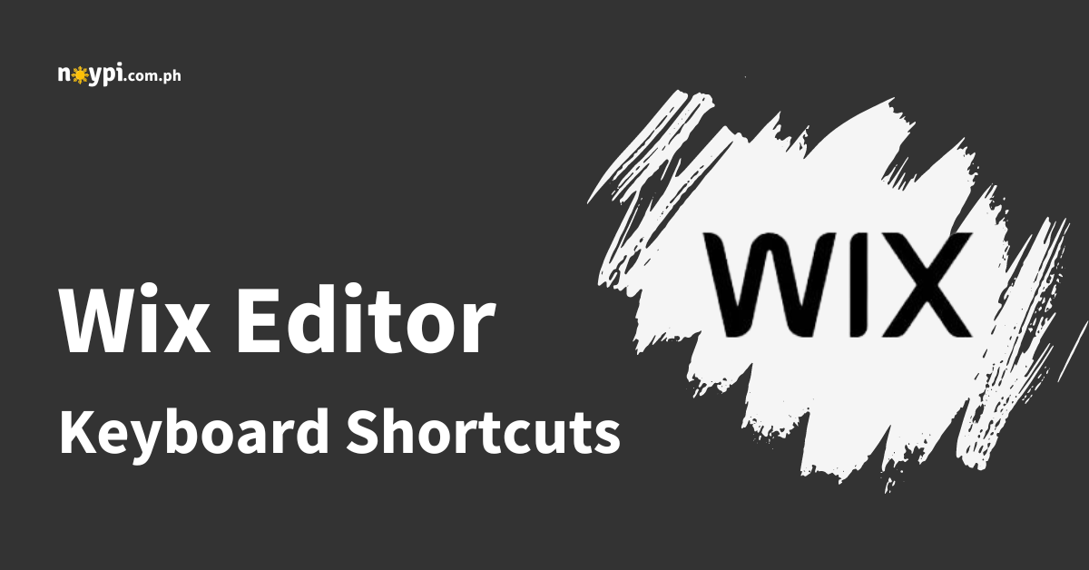 Wix Editor Keyboard Shortcuts